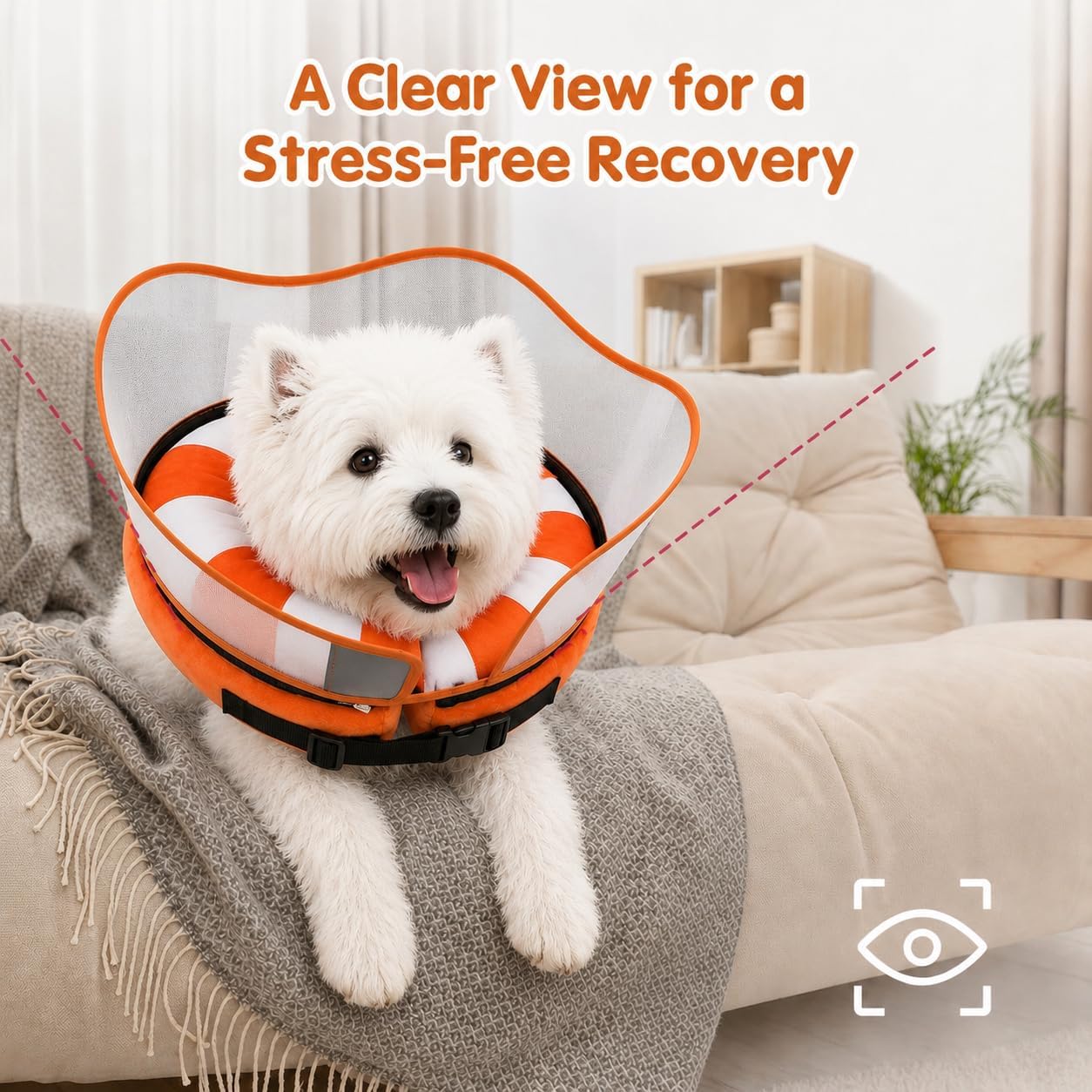 Detalle 2 de Avont Inflatable Dog Cone, 7.9–11-inch Neck