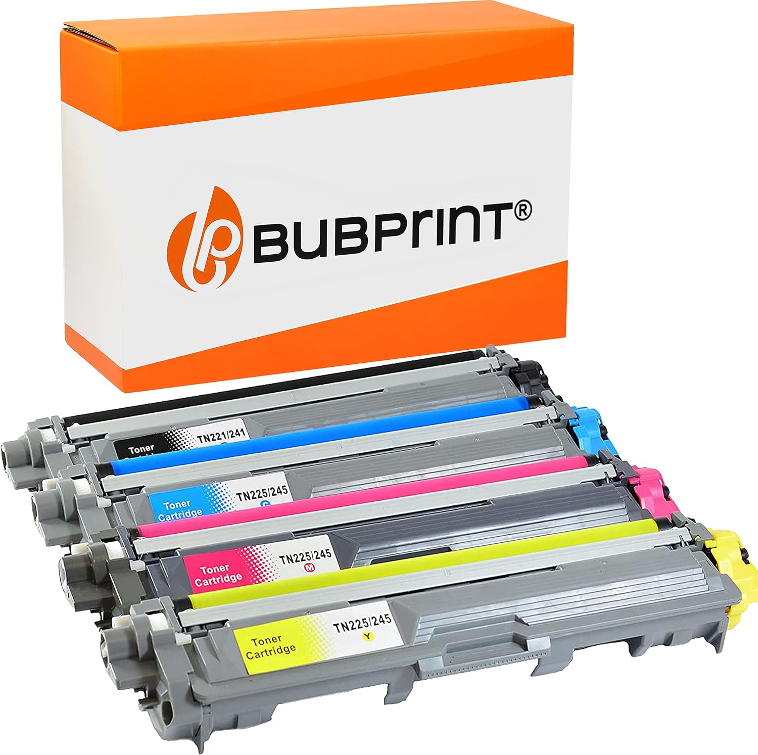 Detalle de Bubprint 4 Cartouches de Toner Compatible pour Brother (TN-241 / TN-245) – DCP HL et MFC