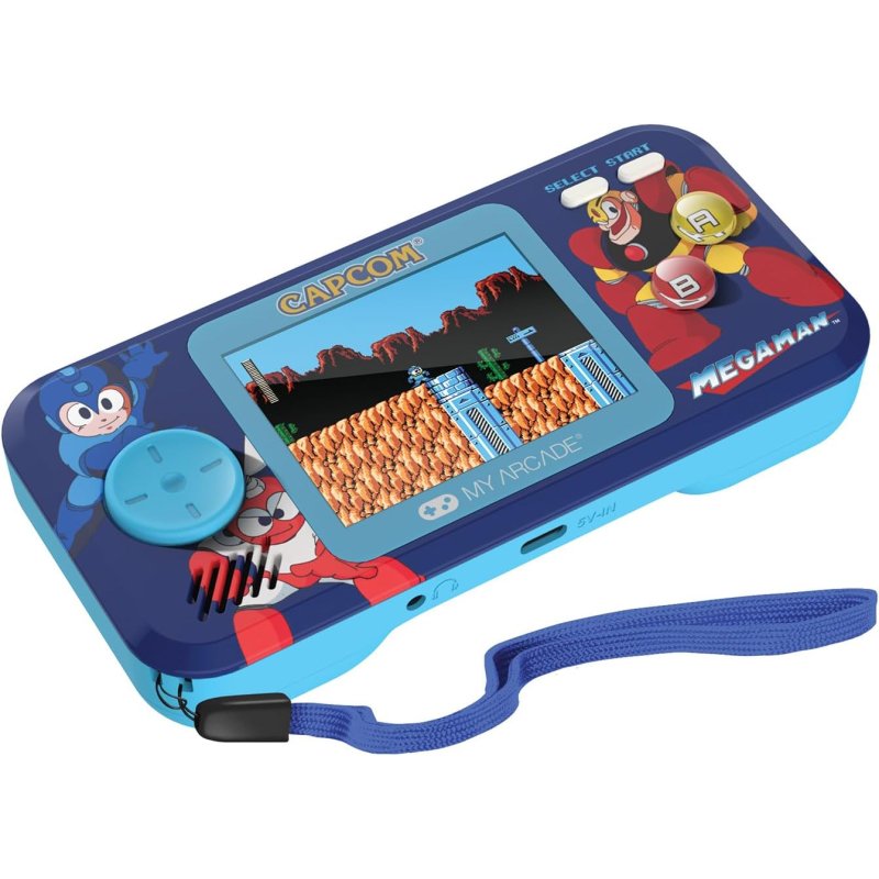Detalle de My Arcade Pocket Player Megaman consola retro