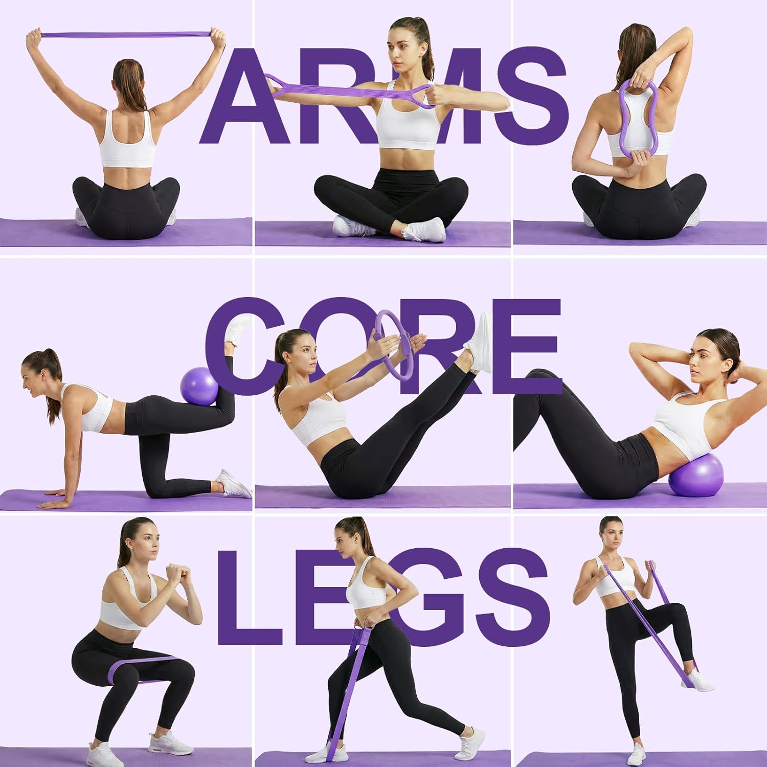 Thumbnail 4 de ElaraFit Pilates Ring and Ball Set with 5 Bands ⚙