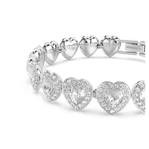 Thumbnail 4 de Swarovski x Ariana Grande Pulsera con círculo de cristales en forma de corazón (baño de rodio) – Blanca