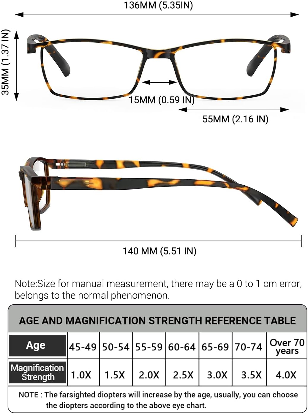 Thumbnail 5 de LUFF 4Pcs Anti-Blue-Ray-Lesebrille: Ultraleicht, 4er Pack mit umfangreichem Set