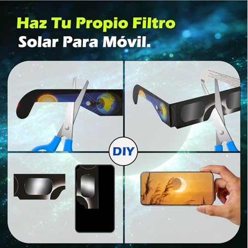 Thumbnail 4 de QIWEI Gafas para eclipse solar QW-SOZ4 (pack de 4), certificadas EN ISO 12312-2