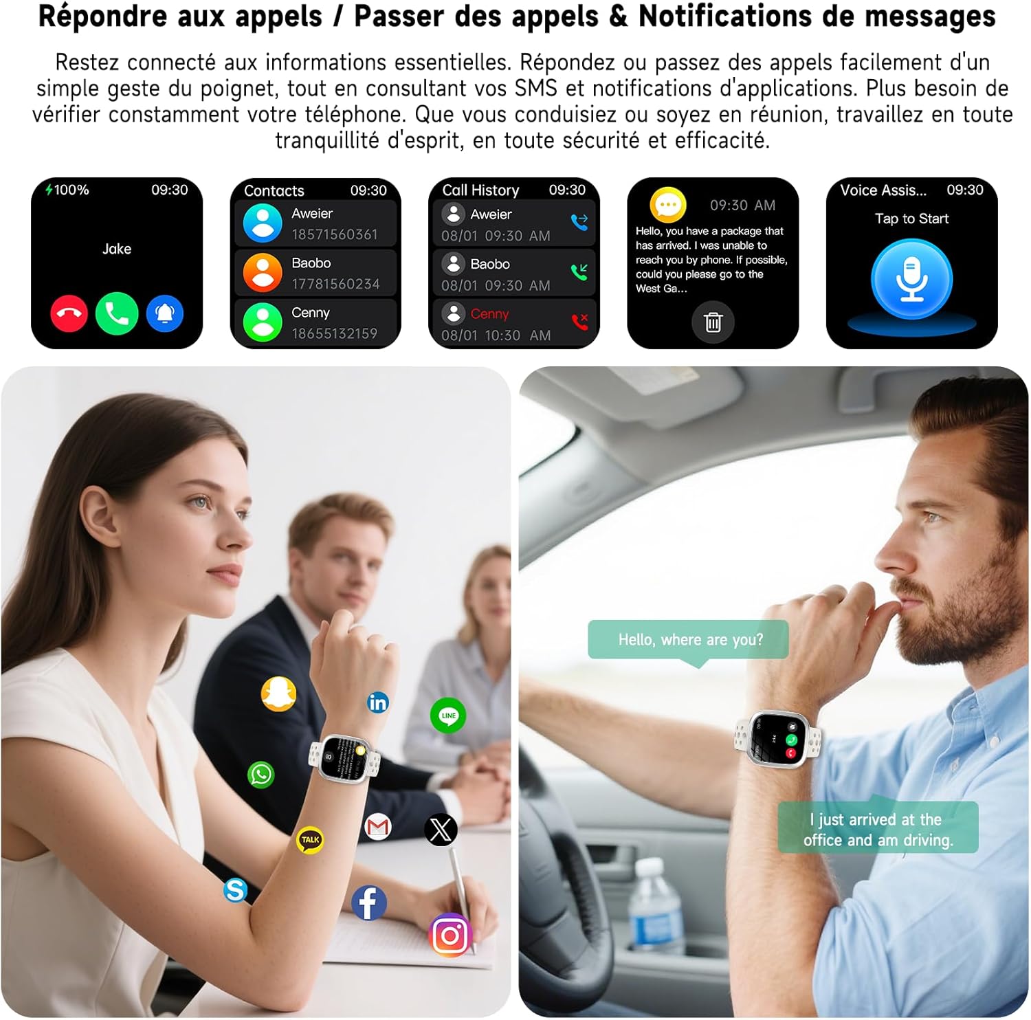 Thumbnail 4 de YYKY Montre Connectée ECG+HRV et IMC – Santé au poignet avec écran 1,72" et SOS