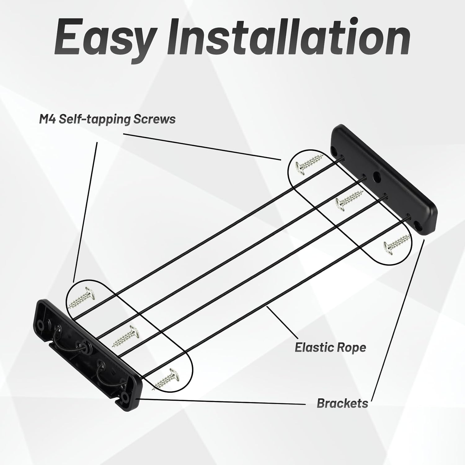 Detalle de Camper Cabinet Cargo Net – Elastic Prevent Luggage Falling Baffle for Car Camping