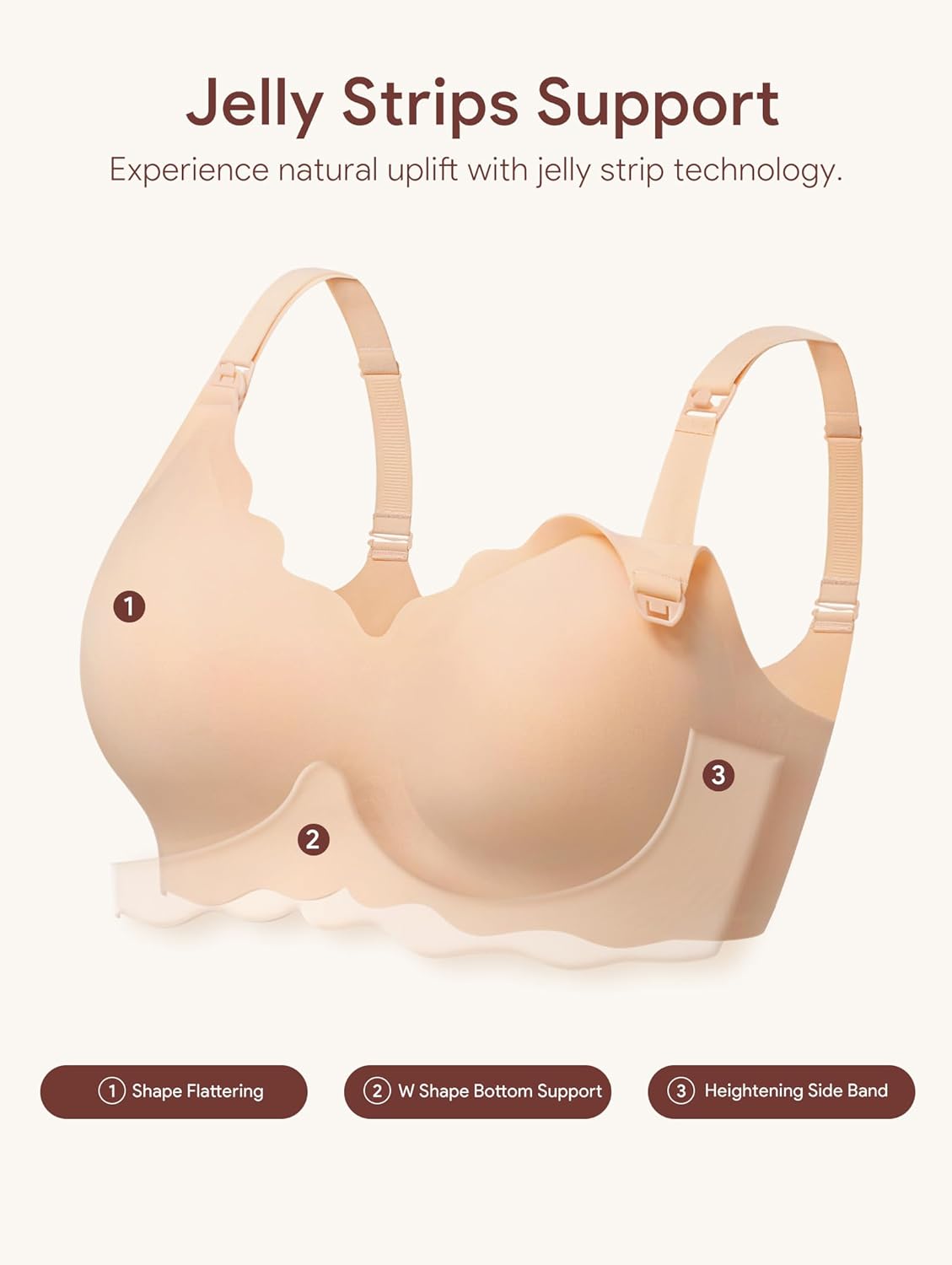 Thumbnail 6 de Angelhood Nursing Bras for Breastfeeding Ultra Comfort Seamless Maternity Bra Pack Wireless