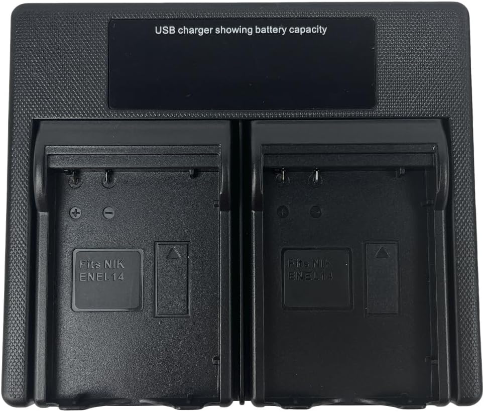 Detalle de USB Dual Camera Charger for EN-EL14 / EN-EL14a Batteries ( Nikon D series and Coolpix )
