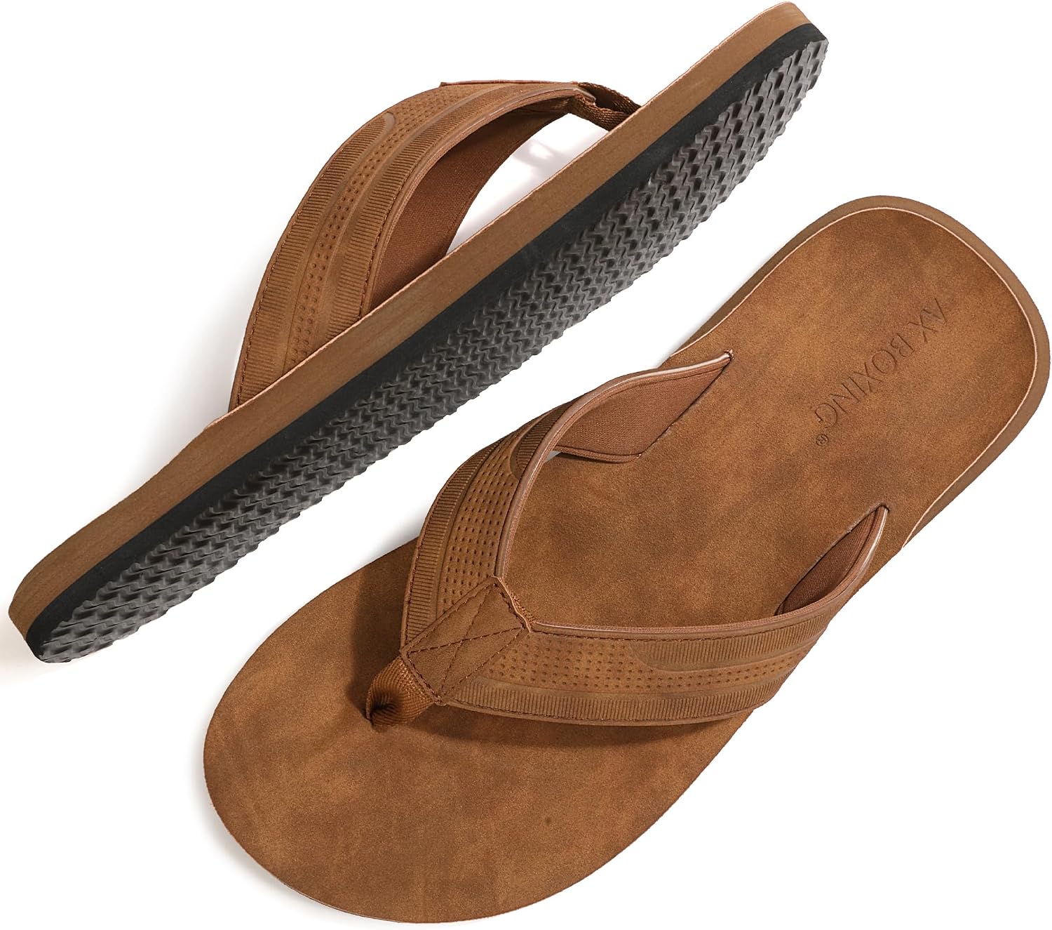 Detalle de ARRIGO BELLO Tongs homme claquette Tongue en cuir, antidérapantes pour l’été (taille 41-46)