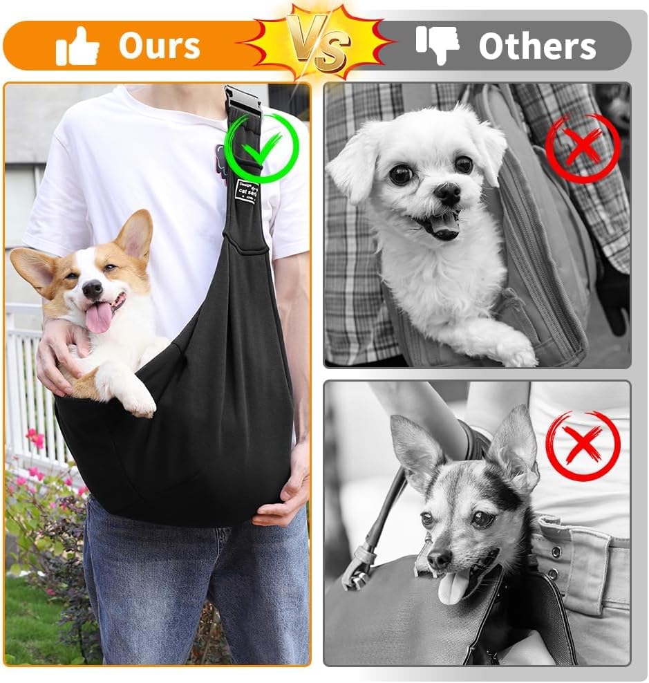 Detalle 2 de Hurluksi Dog Sling Carrier for Small Dogs 15 lb