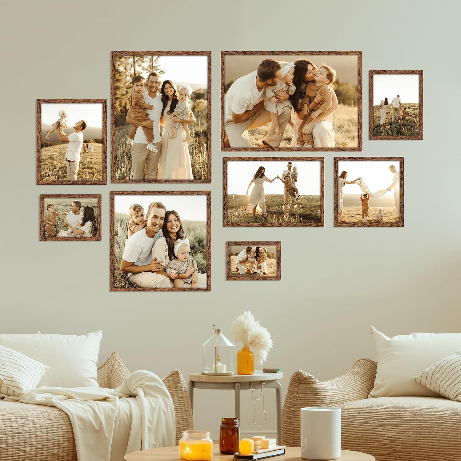 Detalle 2 de Giftgarden Walnut Brown A4 Picture Frame – Versatile Wall or Desk Display for Certificates, Posters and Artwork (Single)