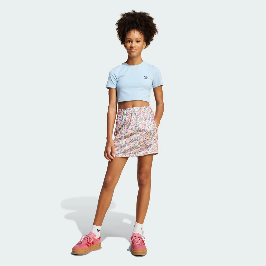 Thumbnail 2 de Falda adidas Originals x Liberty London (Adolescentes) en blanco