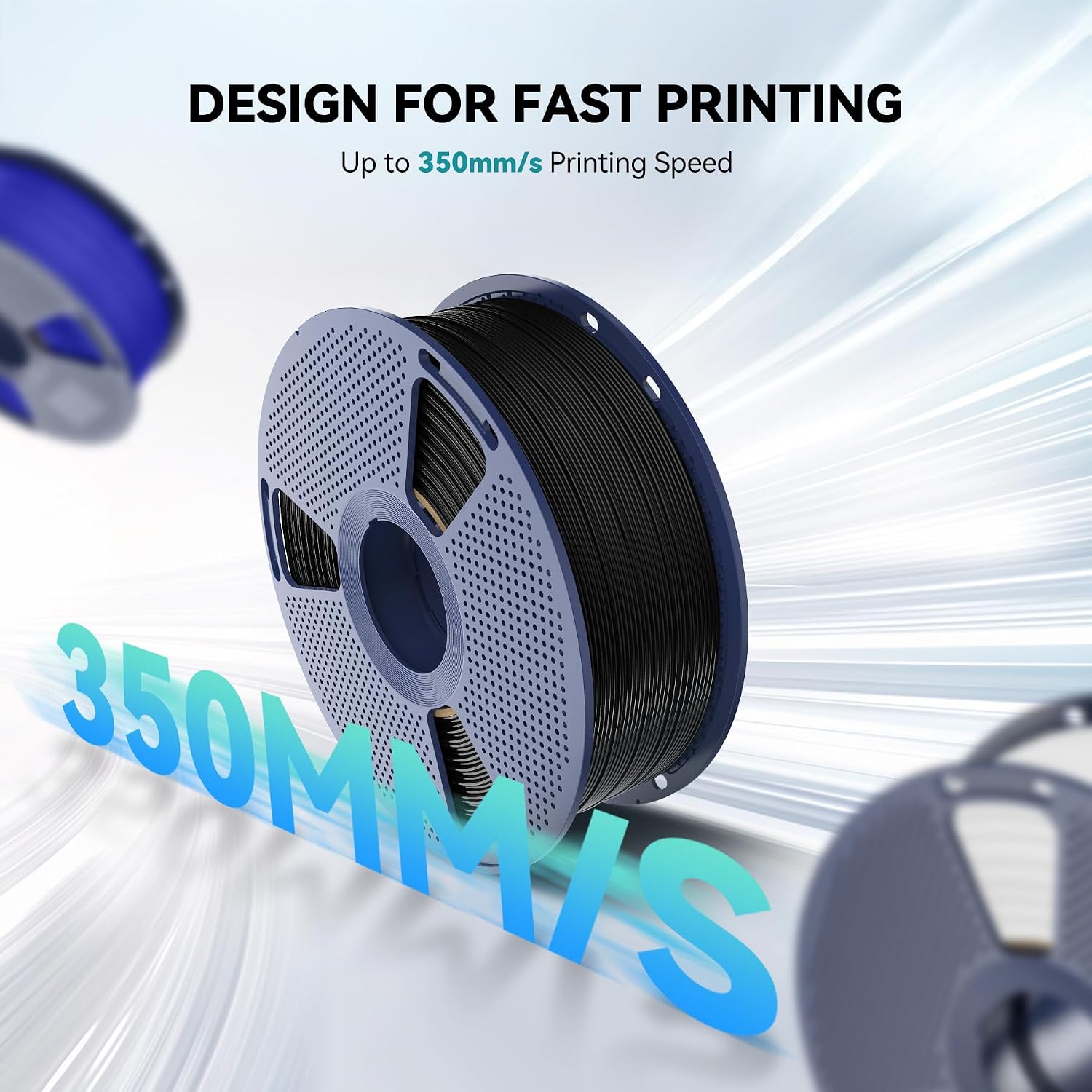 Thumbnail 2 de SUNLU High Speed ABS Filament „Rapid“ (1,75 mm) – bis 350 mm/s, bis 91 °C Wärmeverformung, 1 kg Spule (Rot)