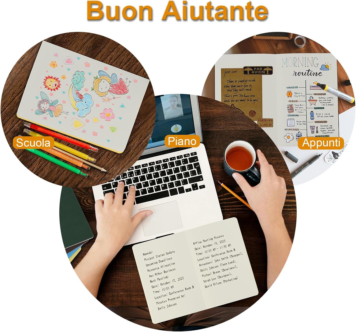 Detalle de ZCZN-Quaderno Appunti A5 – Confezione da 24 quaderni, 60 pagine, carta FSC, multicolore
