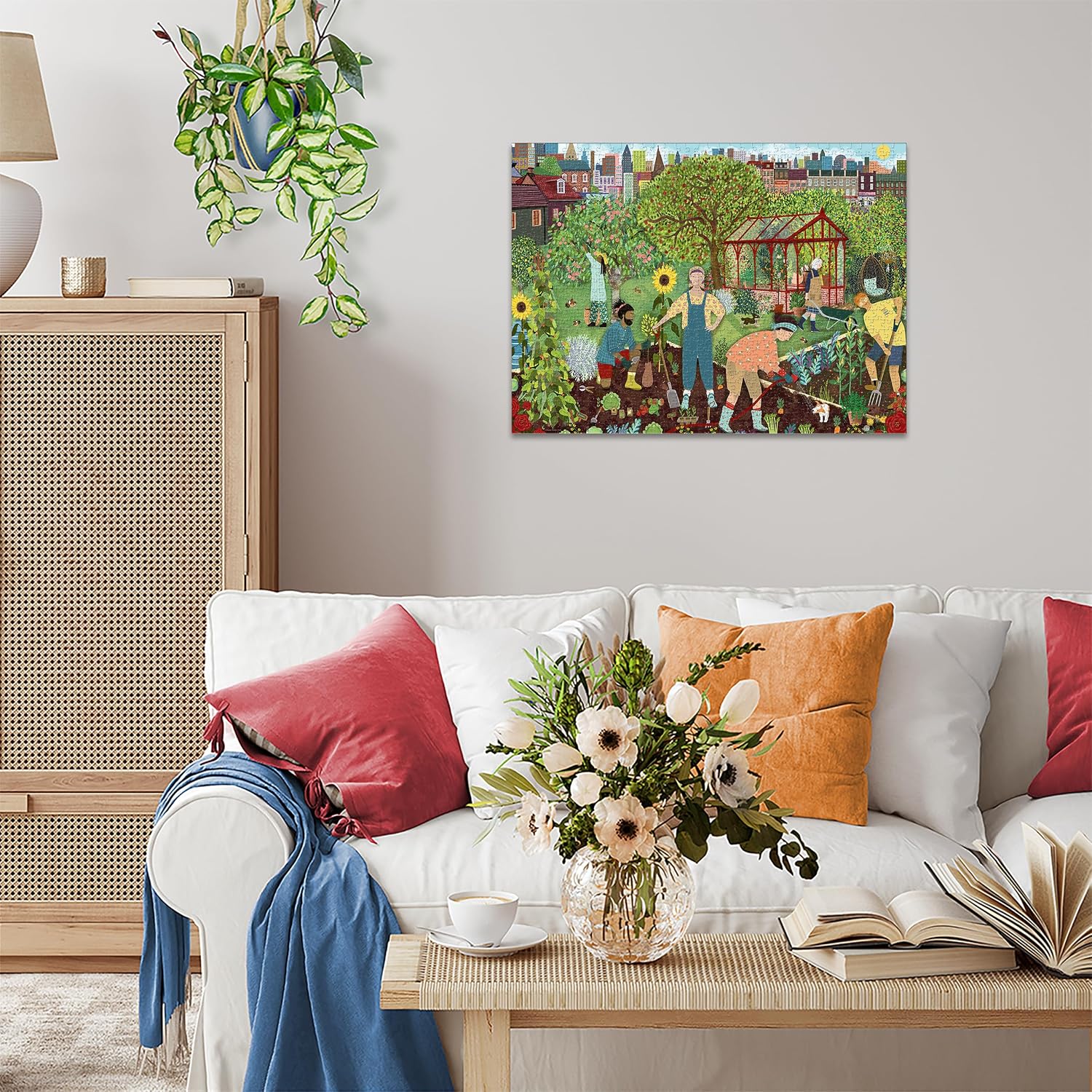 Detalle de Ravensburger Community Allotment 1000-Piece Jigsaw Puzzle by Angela Holland (70 x 50cm) – Gardening Scene for Adults