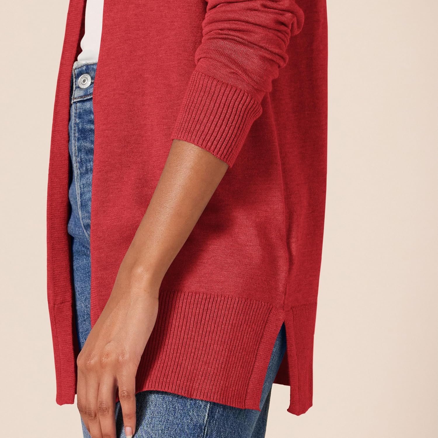 Thumbnail 3 de Amazon Essentials Damen leichte Strickjacke ohne Knöpfe (Übergröße erhältlich) – offene Rebeca aus leichter Baumwoll-Mischung