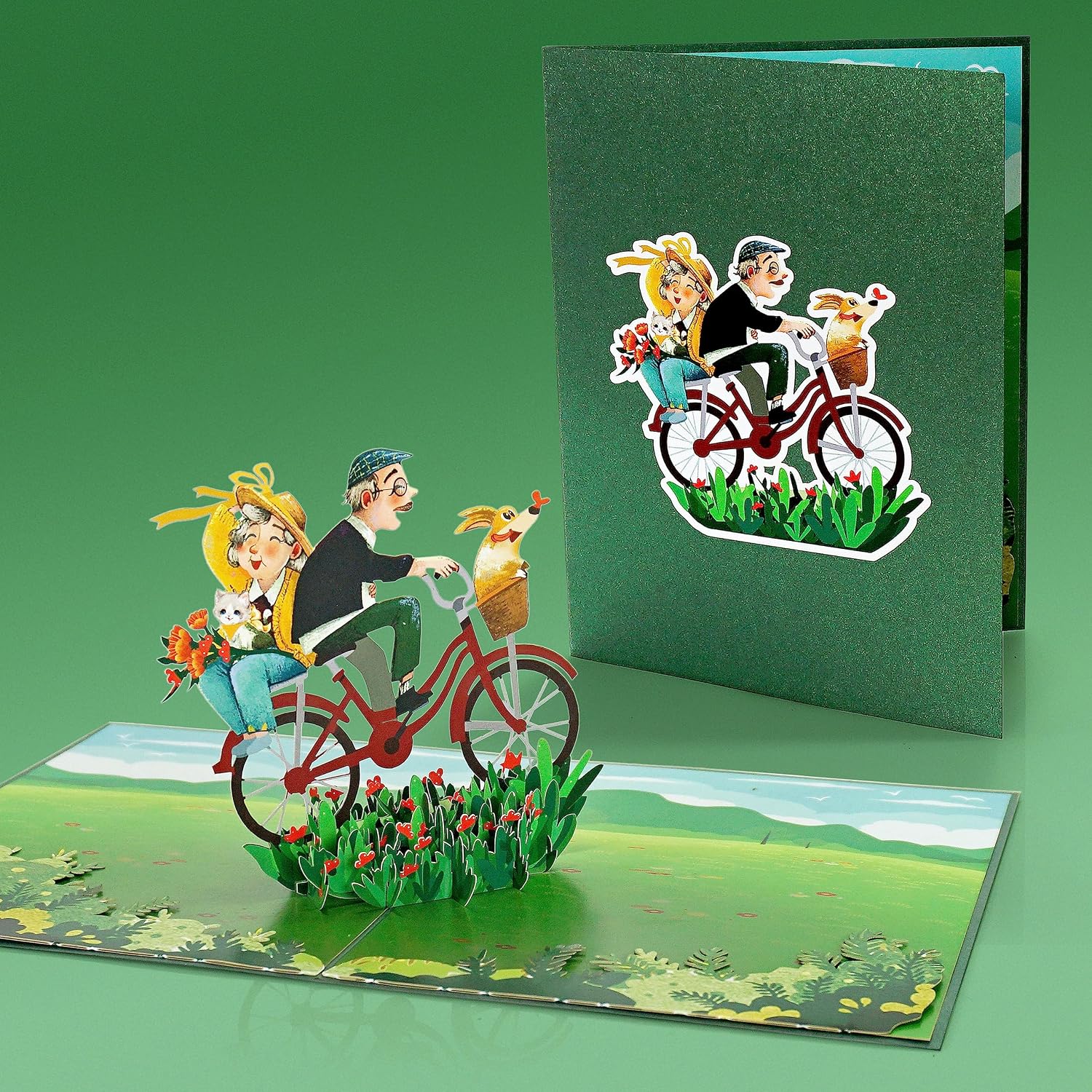 Thumbnail 6 de CUTPOPUP Pop-Up-Jubiläumskarte „Old Couple“ – 3D-Karte zum Hochzeitstag, Geburtstag & Valentinstag