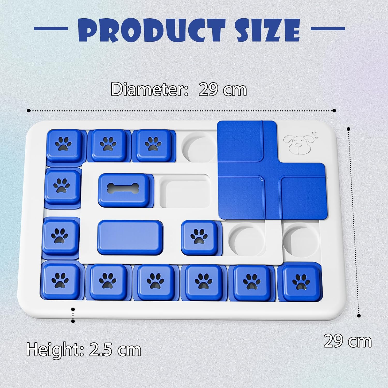Thumbnail 5 de Hundespielzeug Intelligenz – Leckerli-Puzzle mit Quietschgeräuschen, waschbar (blau)