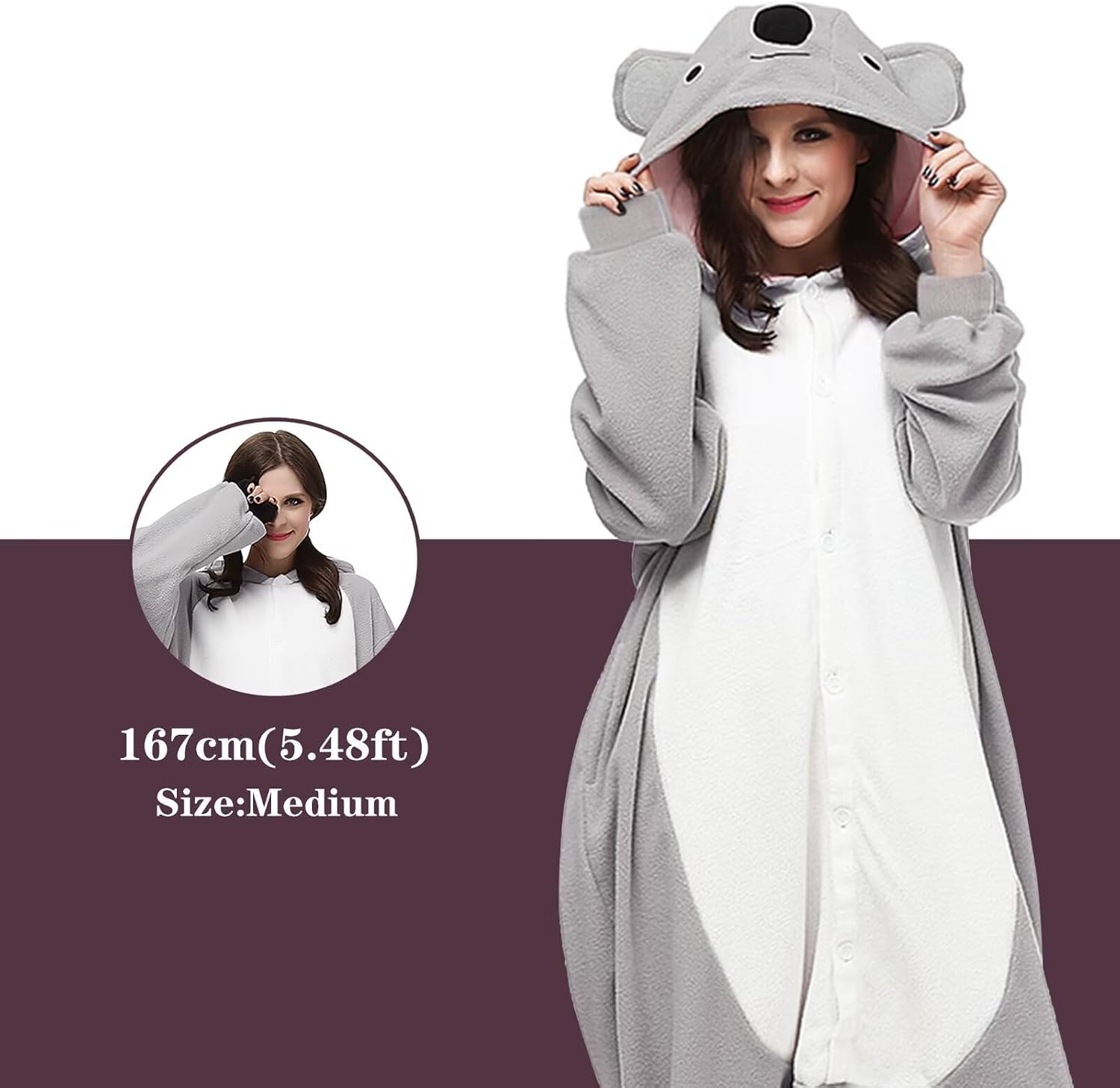 Detalle de LBJR Erwachsener Cosplay Schlafanzug Tierkostüm Jumpsuit Onesie – Karneval, Halloween & Mehr
