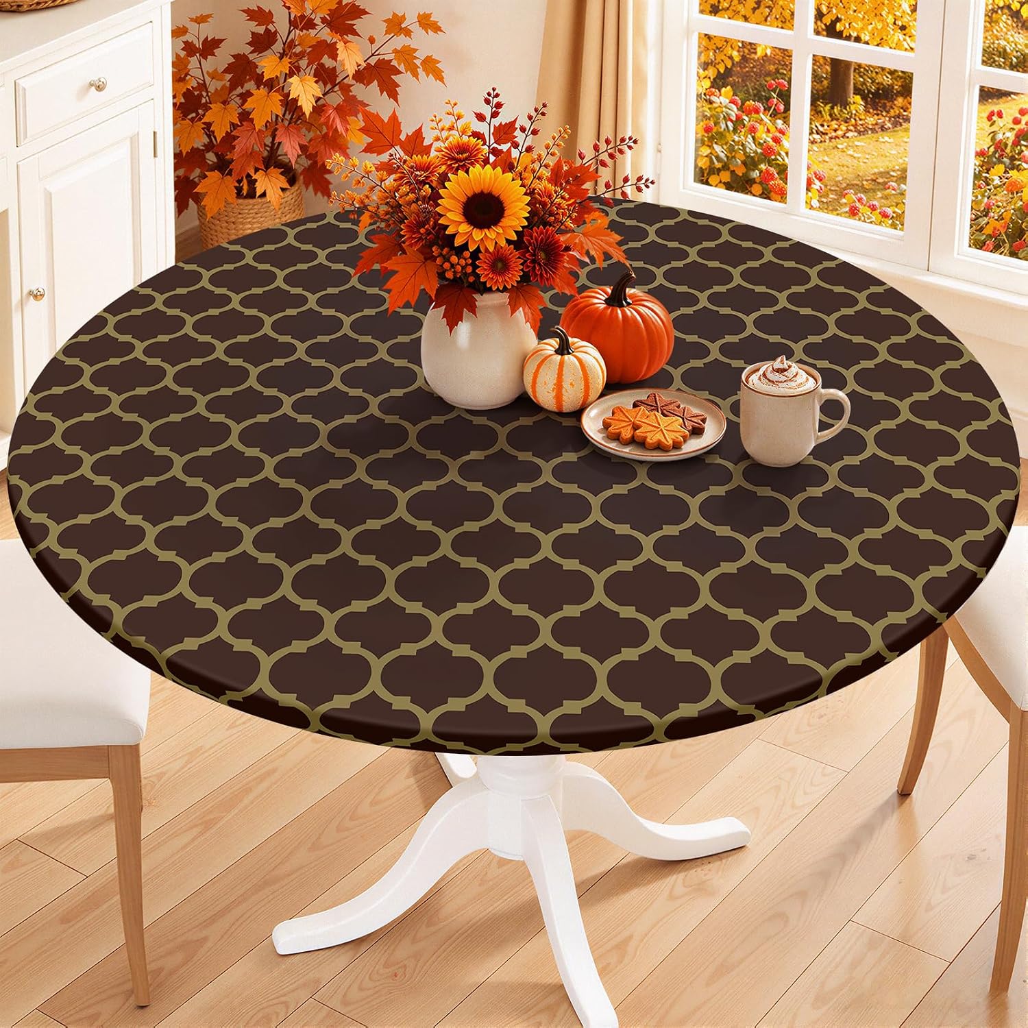 Detalle de Smiry Vinyl Round Fitted Tablecloth
