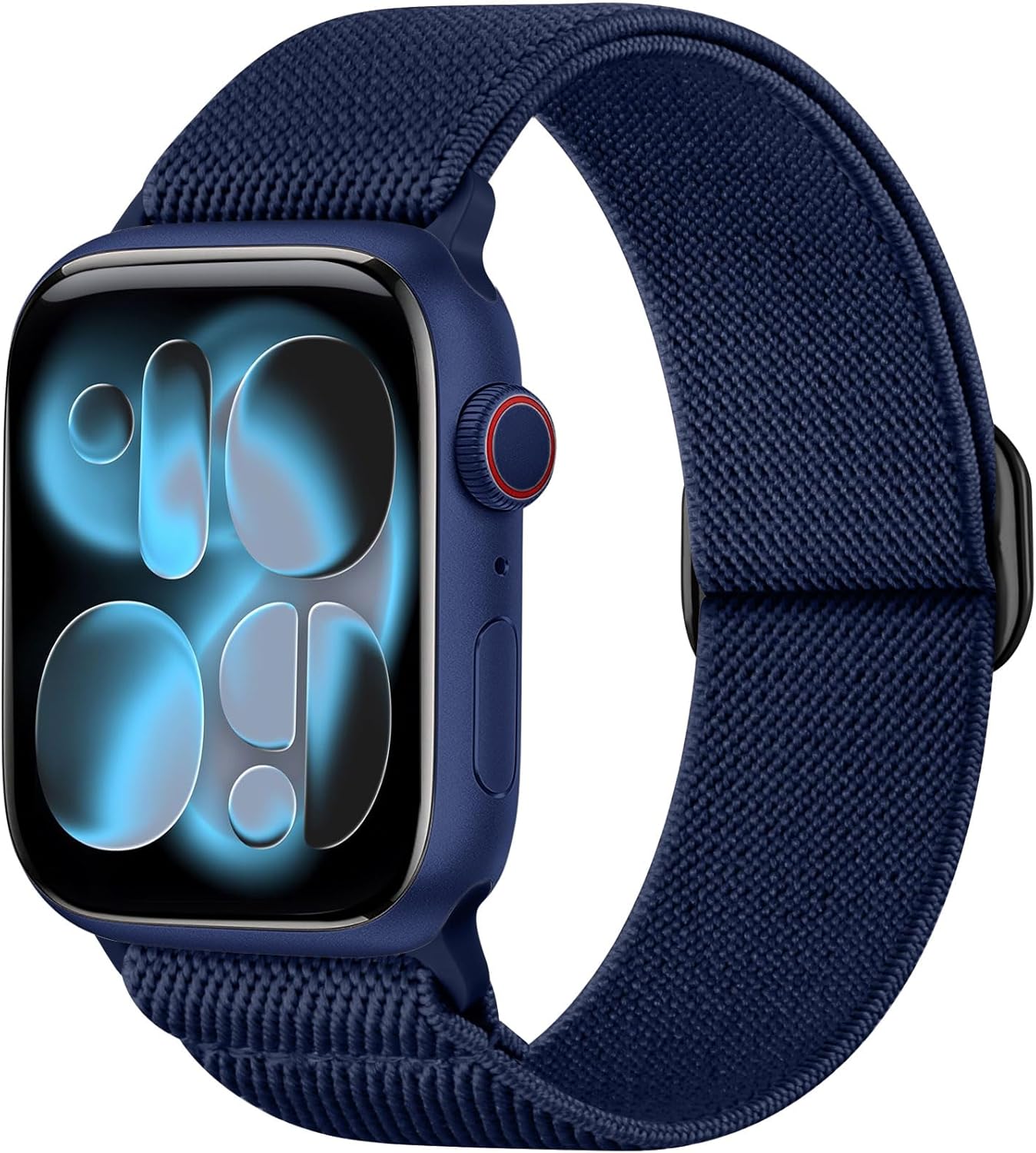 Detalle de Ynitec Stretchy Straps for Apple Watch — Breathable Elastic Nylon Loop, 44–49mm, For All Series