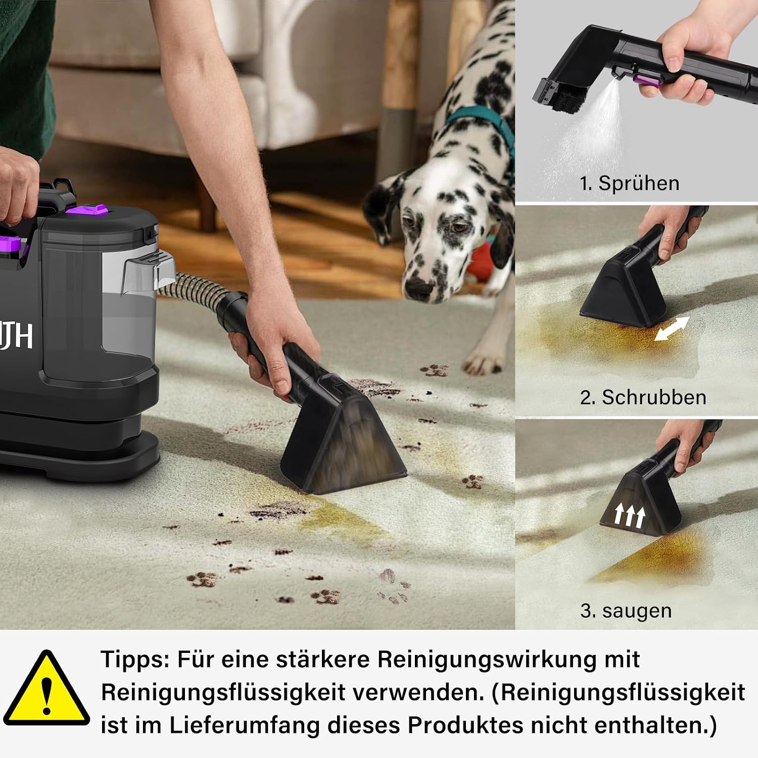 Thumbnail 4 de Polsterreiniger Nassauger 450W Teppichreiniger 12kPa