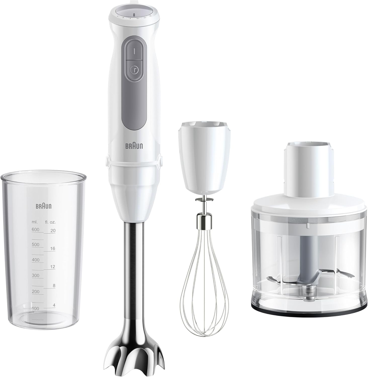 Thumbnail 5 de Braun MQ 5235WH MultiQuick 5 Stabmixer – 1000 W, 21 Geschwindigkeiten, Splash Control, inkl. 3-teiligem Zubehör-Set