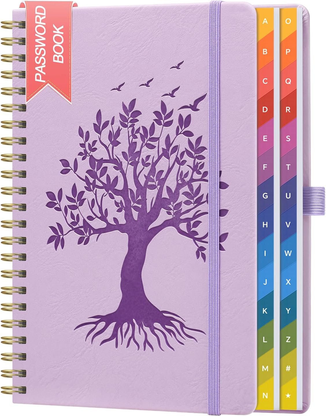 Detalle de ZXHQ Password Book, 5.8" x 8.4", A–Z Tabs and 120 GSM Paper