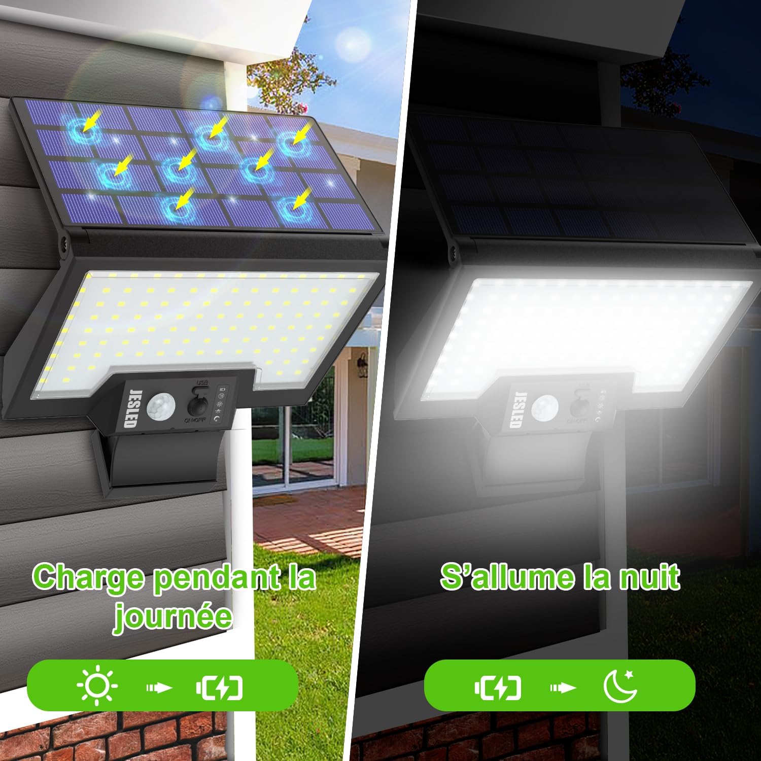 Thumbnail 3 de JESLED Lampe Solaire Exterieur 108LEDs 800LM