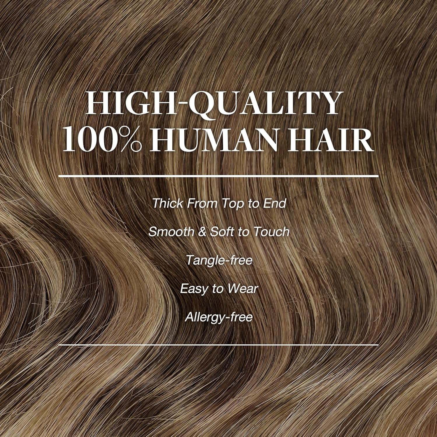Thumbnail 3 de GOO GOO Clip-in Echthaar-Extensions 45 cm (120 g, 7 Clips) Braun/Blond 4/27/4