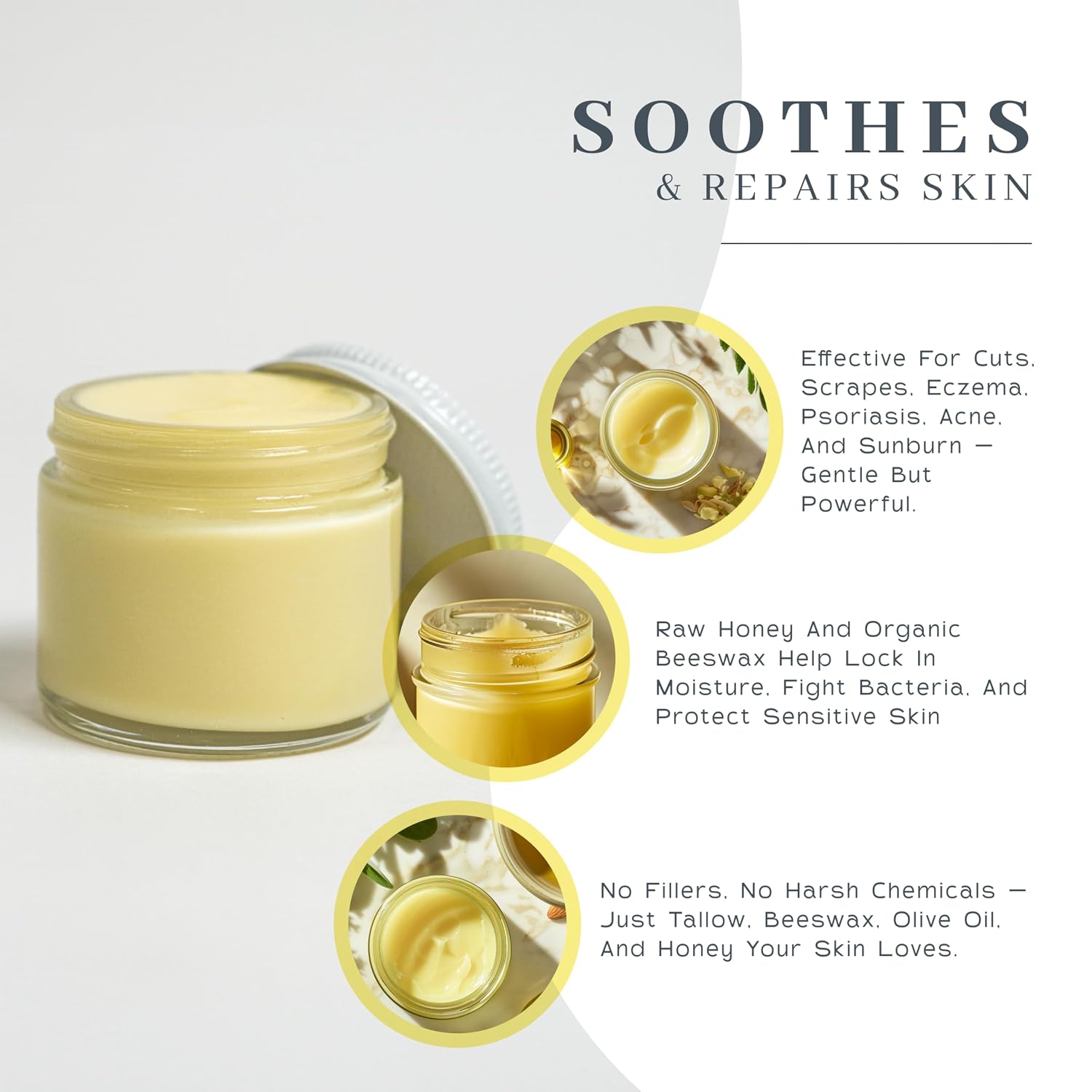 Thumbnail 3 de Vanman's Tallow and Honey Balm With No Added Scent – Fragrance-Free Face & Body Moisturizer