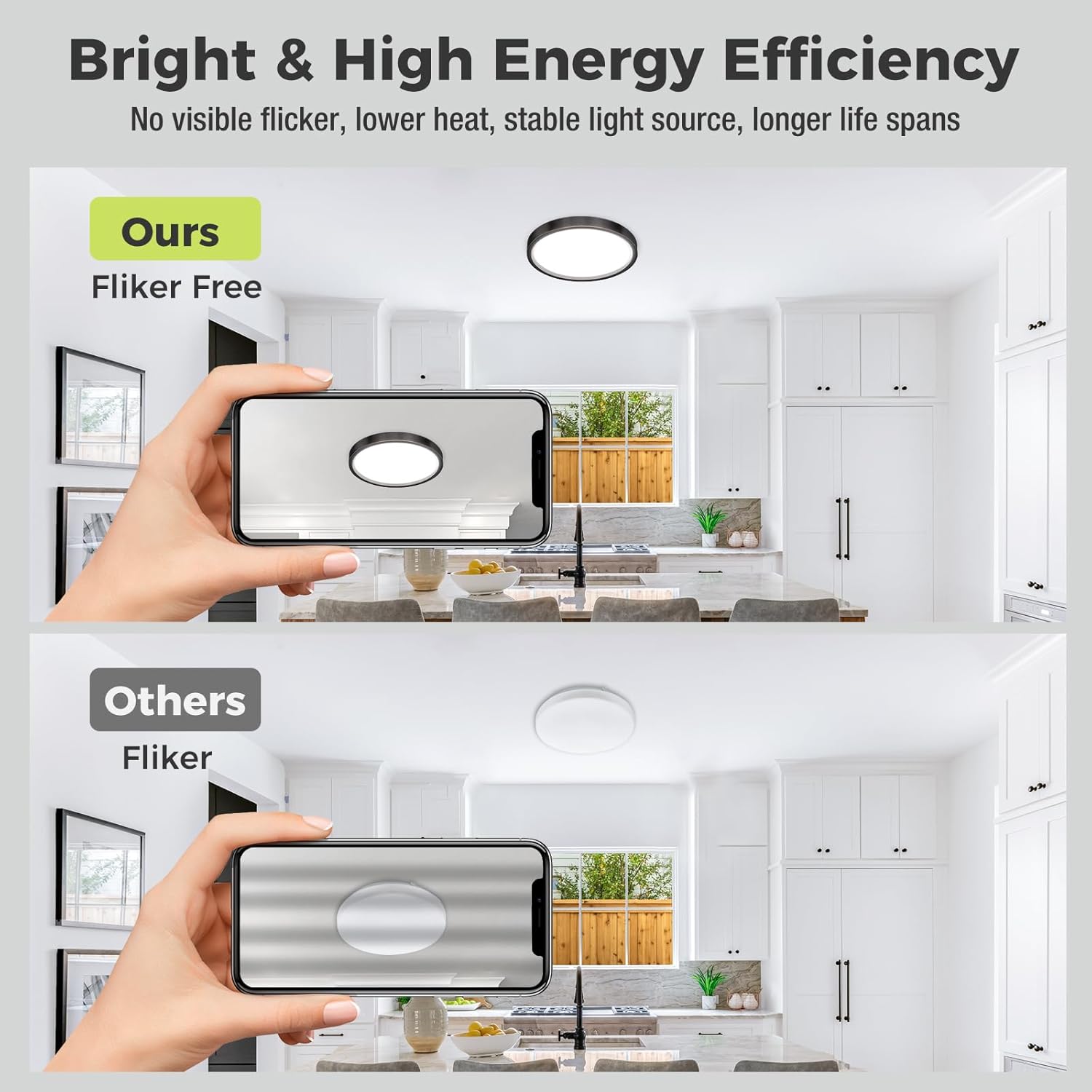 Thumbnail 6 de hepside LED Ceiling Light with 3 Colour Temperatures (3000K/4000K/6500K) – IP54, Ø18cm, Oil Rubbed Bronze