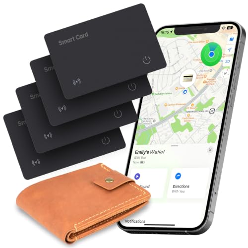 Reyke Carte de localisation Portefeuille — Find My ultra-mince et rechargeable sans fil