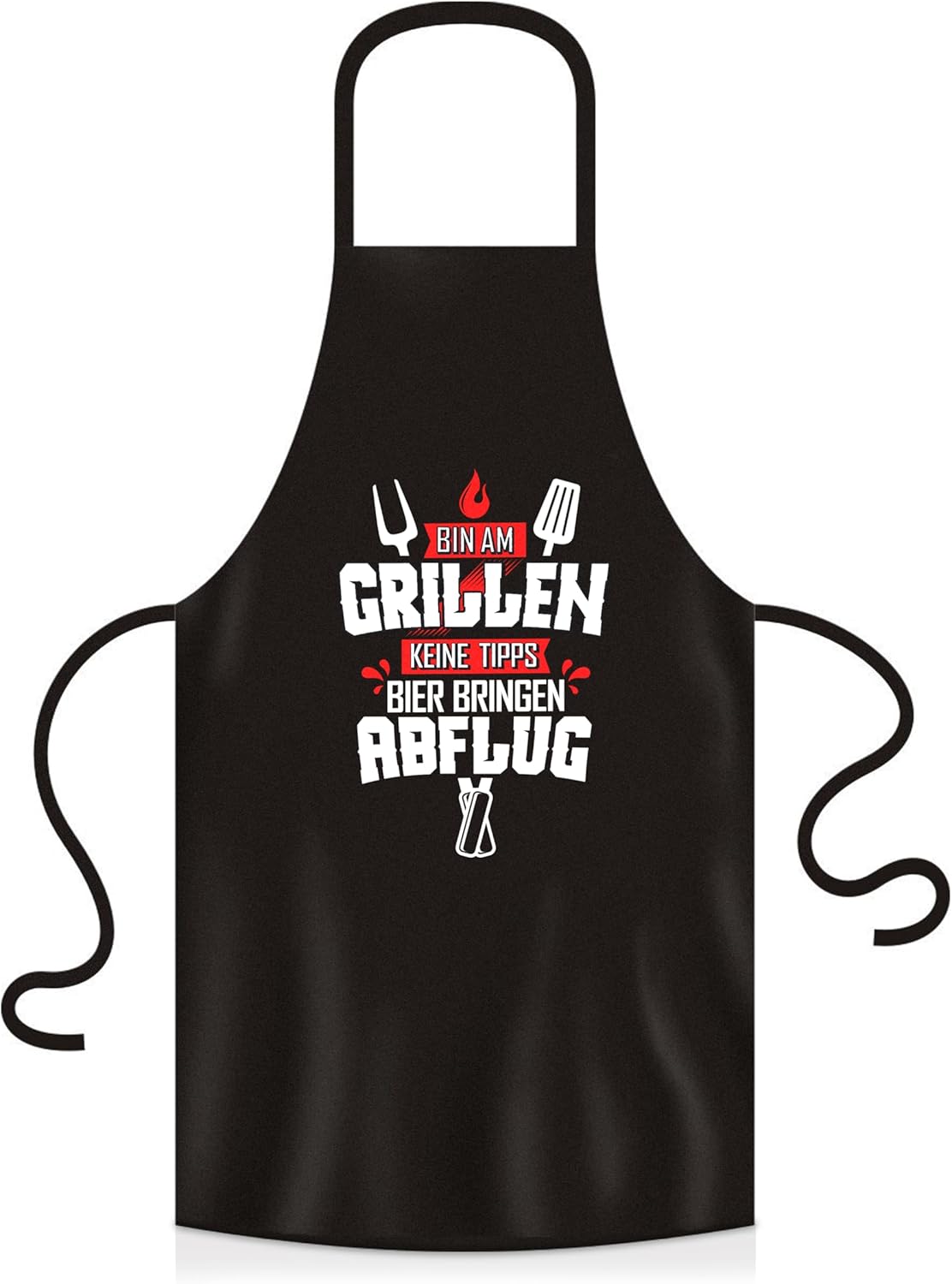 Thumbnail 3 de YORA Grillschürze für Männer „Bin am Grillen“ – Vatertagsgeschenk mit personalisierbarer Urkunde