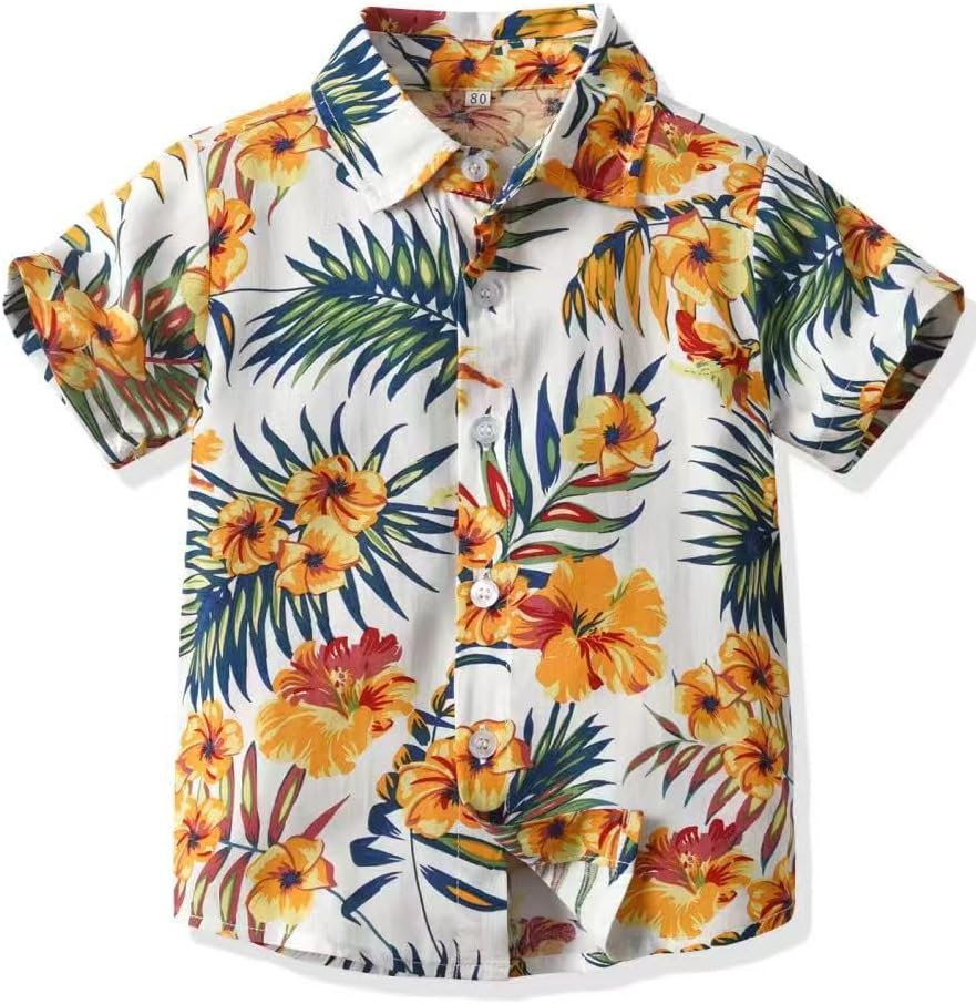 Thumbnail 1 de Yanmucy matching Hawaiian shirts for dad and son (men’s & boys’ cotton tropical button-down)