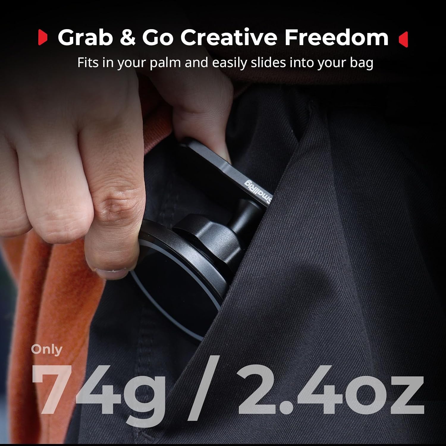 Detalle 2 de SMALLRIG Support magnétique double face pour iPhone 16/15/14/13/12 (5460) : réglable à 360°