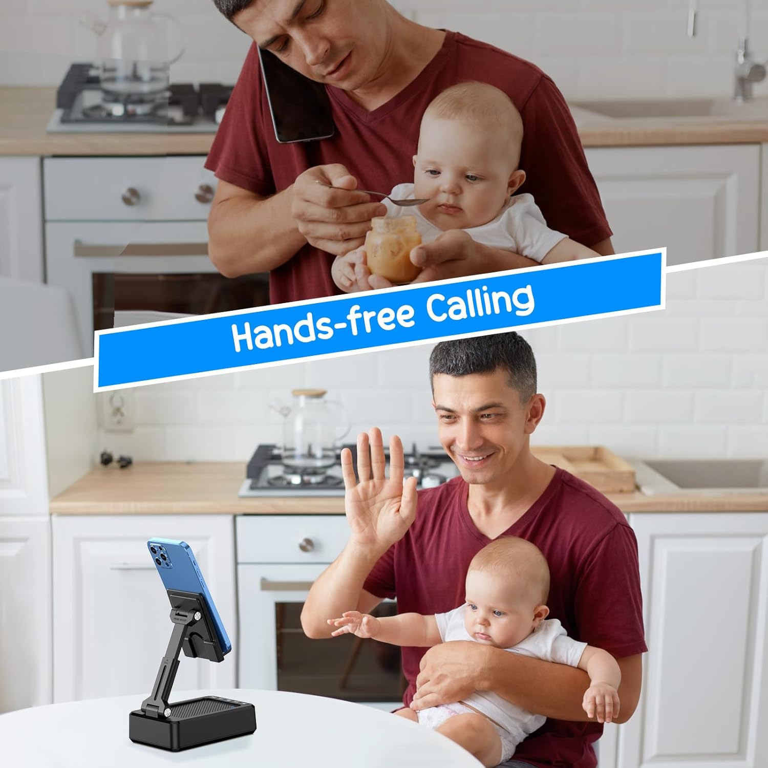 Thumbnail 6 de TechGlow Foldable Cellphone Stand with Bluetooth Speaker and Charging Power Bank