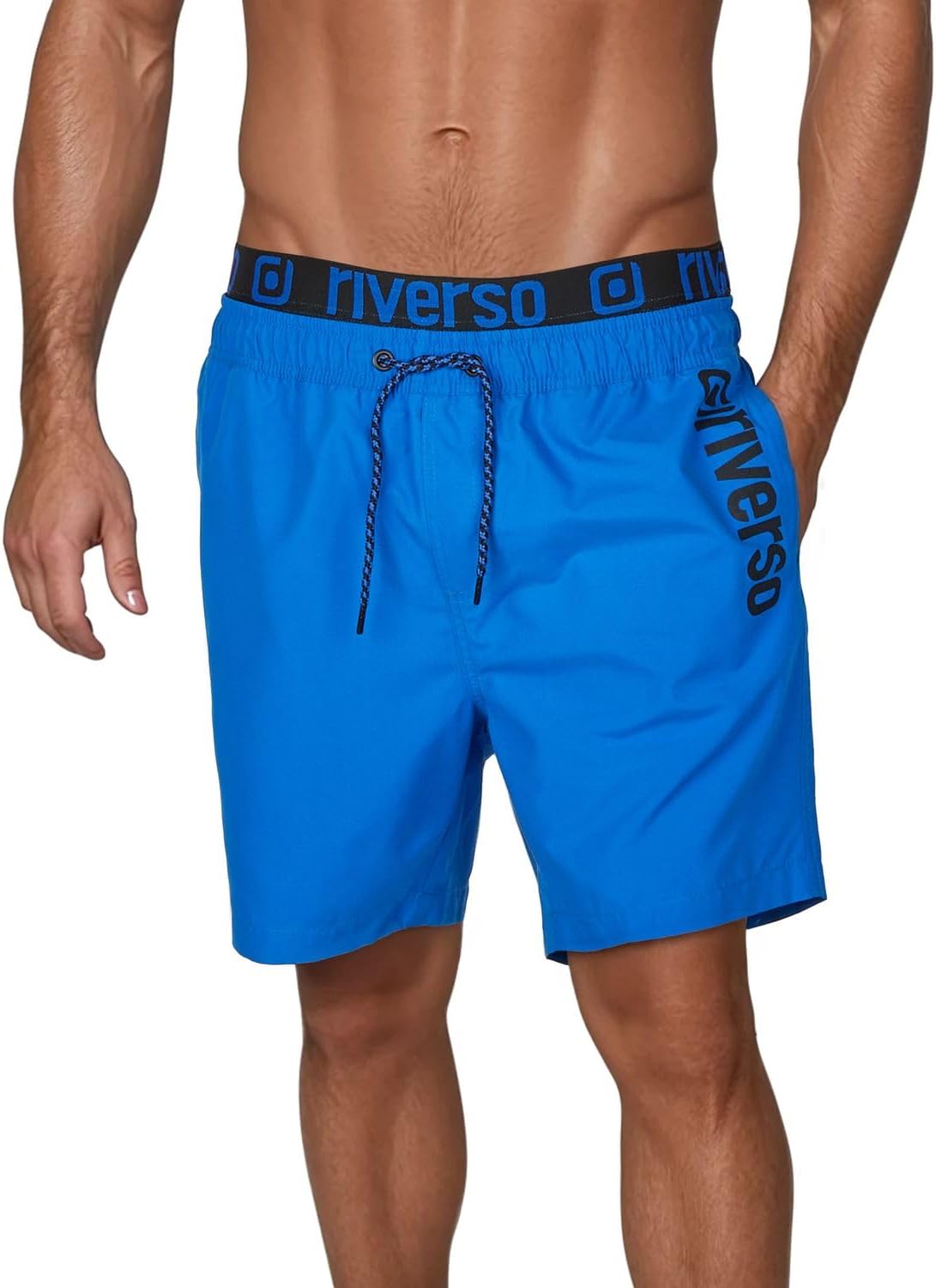 Detalle de riverso Herren Badehose RIVBobby Regular Fit – Schnelltrocknend, elastischer Bund, Mesh-Innenfutter