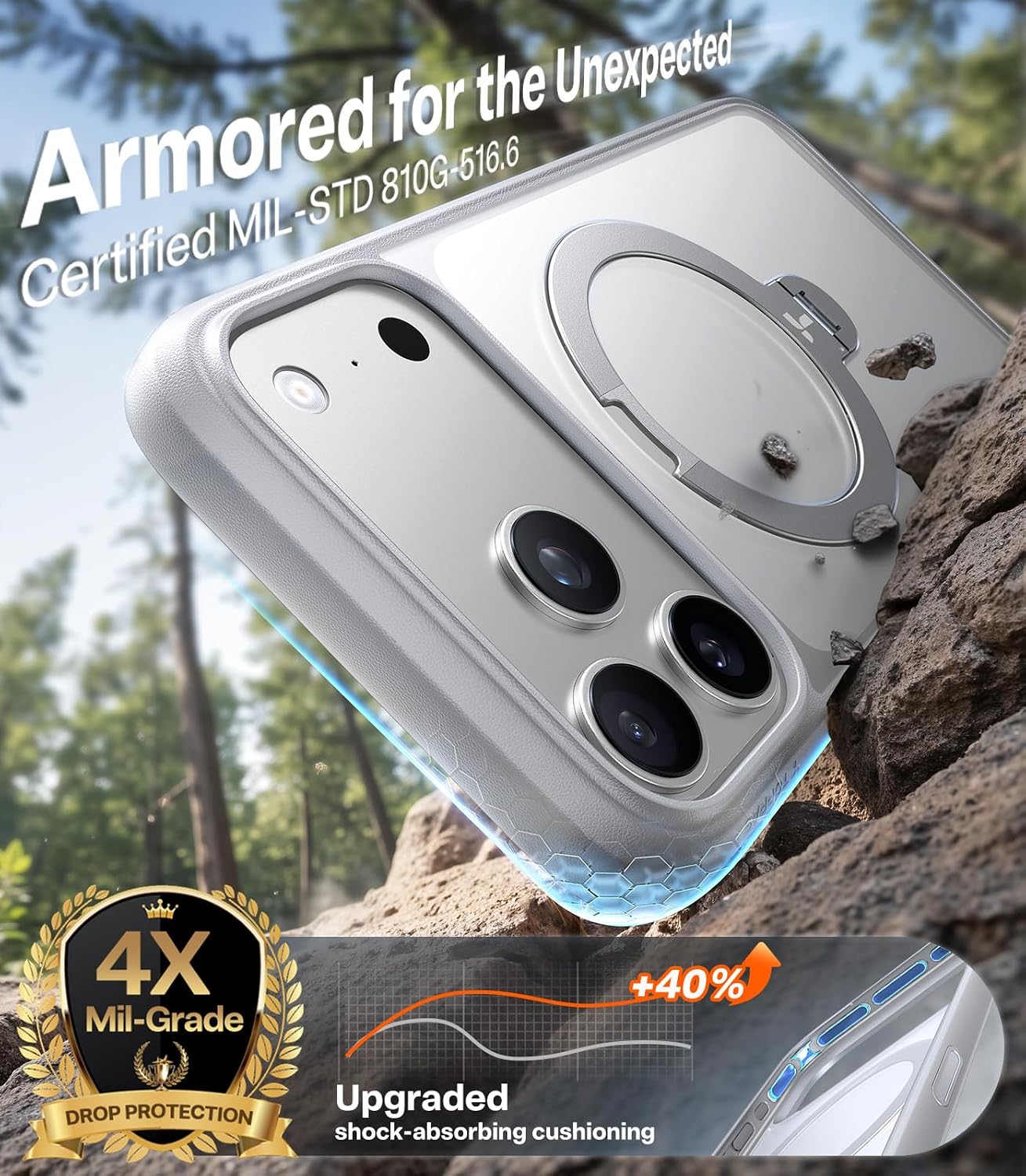Thumbnail 6 de TORRAS Ostand Q3 Spin for iPhone 17 Pro Case with 360 Magnetic Stand