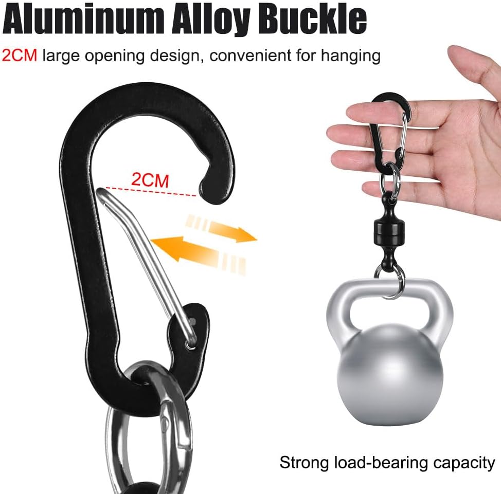 Thumbnail 4 de Magnetic Carabiners 2/4 Pcs – Magnetic Net Release Quick Release Keychains for Fishing, Camping, Hiking, Biking