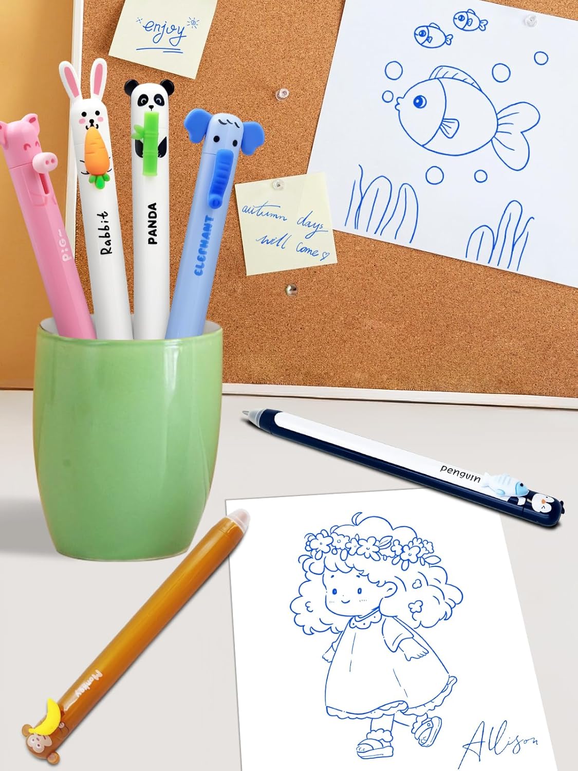 Thumbnail 3 de Stylos gel effaçables 0,7 mm lot de 6 🖊️