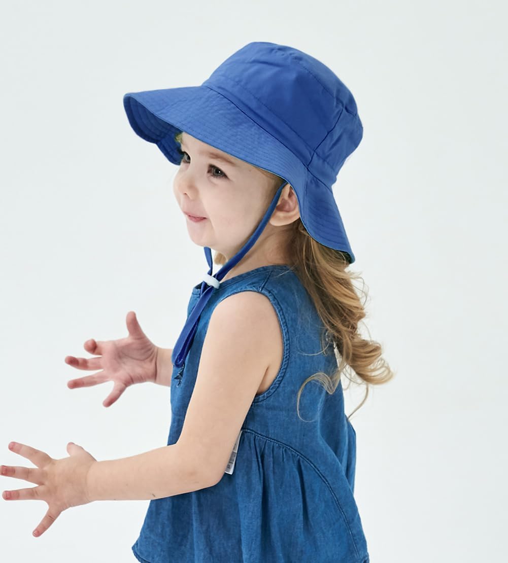 Detalle de Malaxlx Baby Toddler Kids Bucket Sun Hat – UPF50+ Wide Brim for Girls and Boys