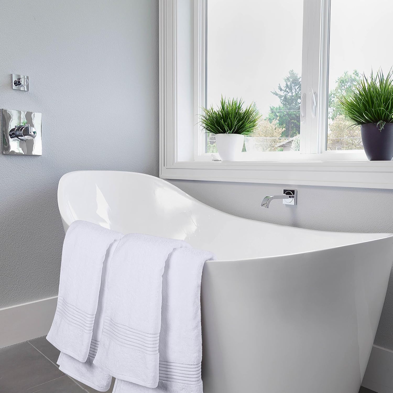 Thumbnail 6 de Utopia Towels UT0211 Bath Towels, 100% Combed Ring-Spun Cotton, White, 4-Pack