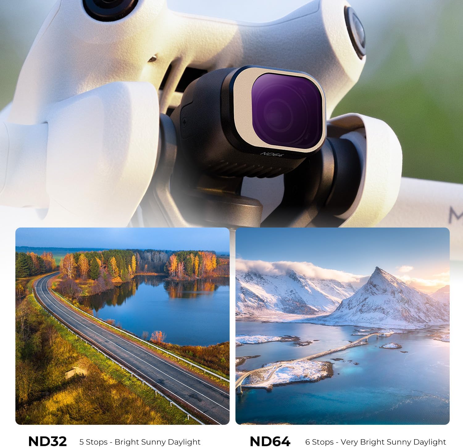 Thumbnail 4 de K&F Concept Mini 4 PRO ND Filtro Kit: ND8, ND16, ND32 e ND64 per DJI Mini 4 Pro