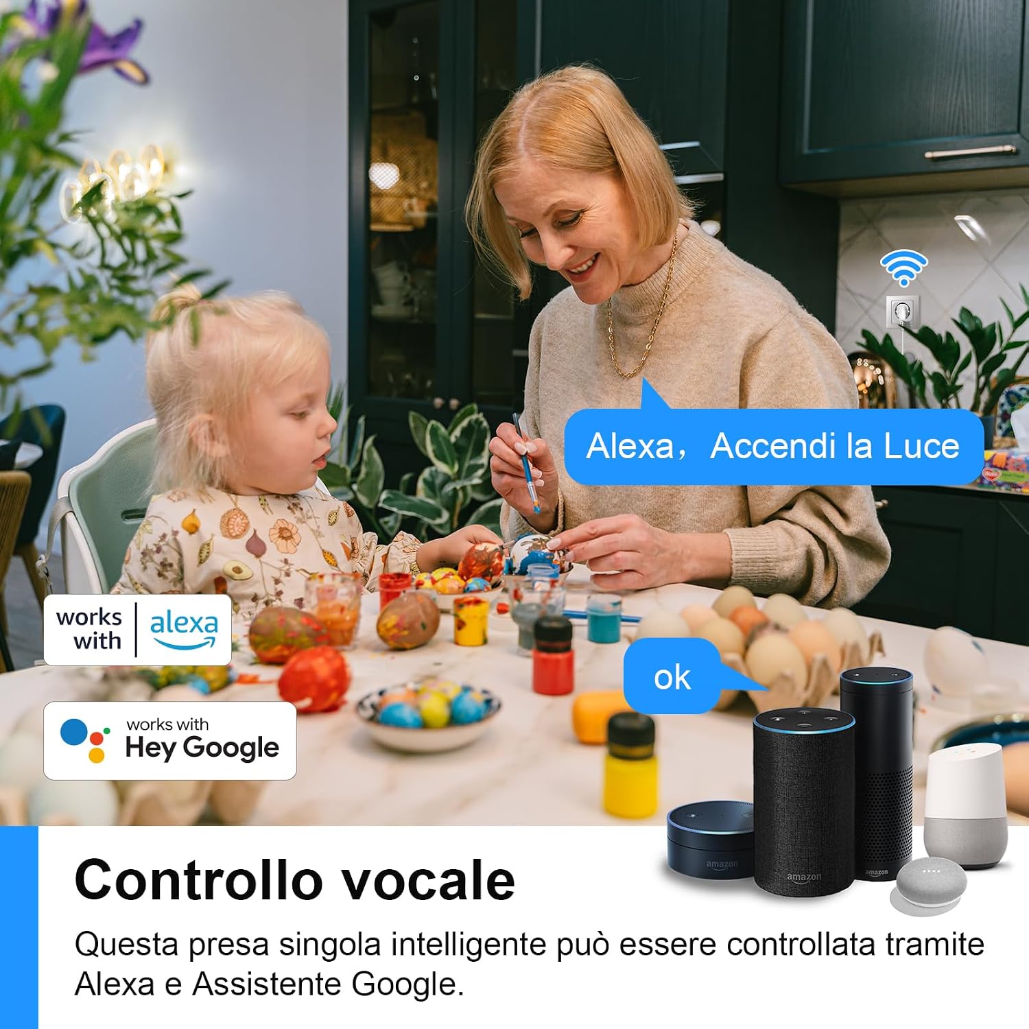 Thumbnail 4 de ANTELA Presa Wi‑Fi Italiana Type L smart plug con monitoraggio energetico (4 pezzi) compatibile con Alexa e Google Home