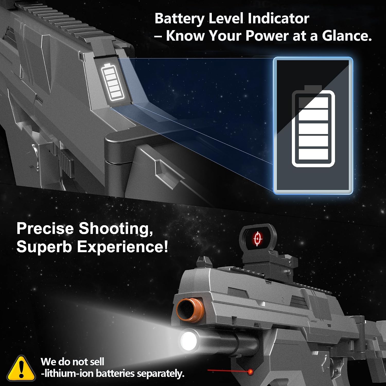 Thumbnail 3 de Sofiten Automatic Sniper Rifle Foam Blaster Toy Set with Tactical Vest, 150 IR Darts, Goggles & Mask