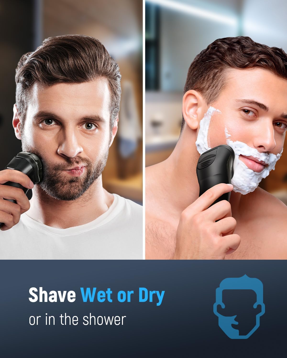 Detalle de LONKEEN Electric Razor for Men Cordless with Sensitive Skin Care