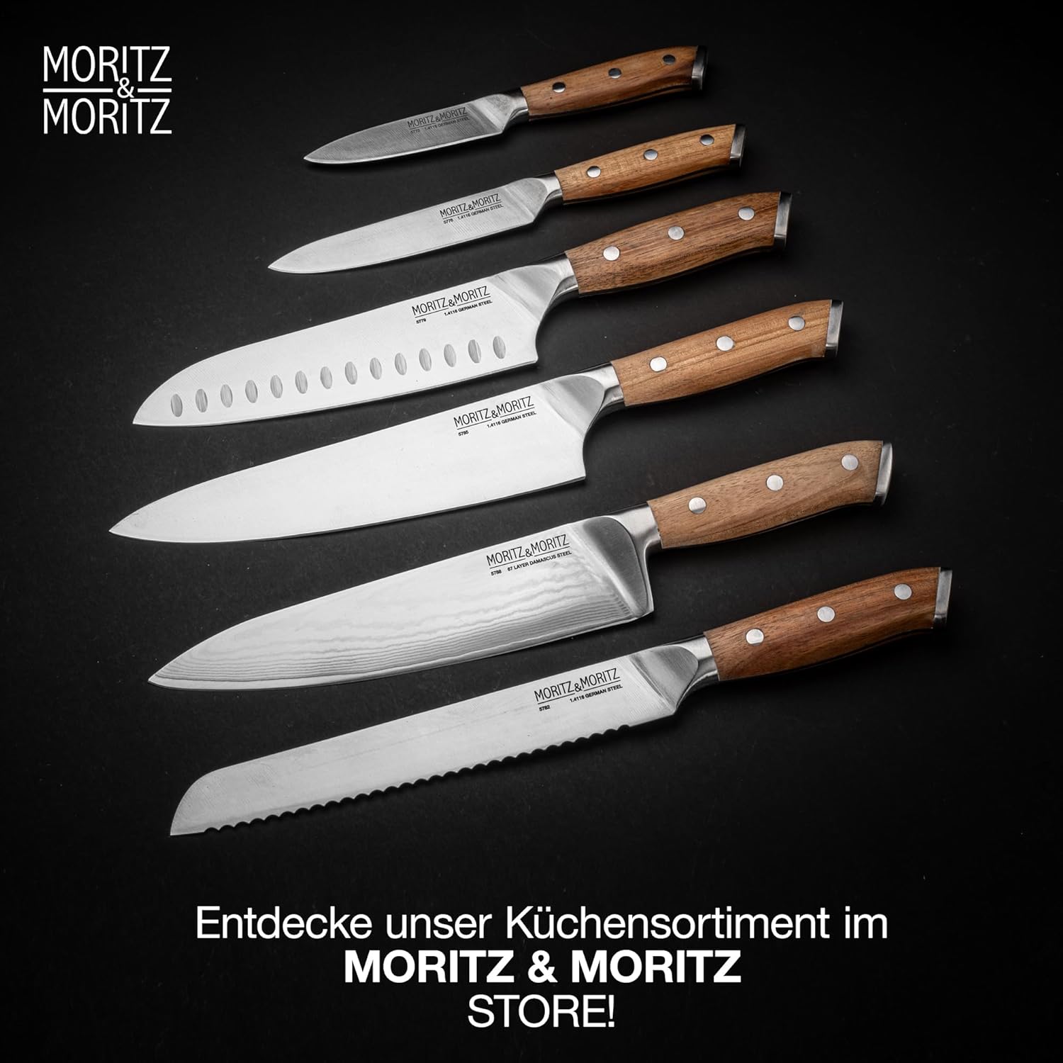 Thumbnail 6 de Moritz & Moritz Brotmesser 20 cm – Großes Profi Brotschneidemesser mit Wellenschliff