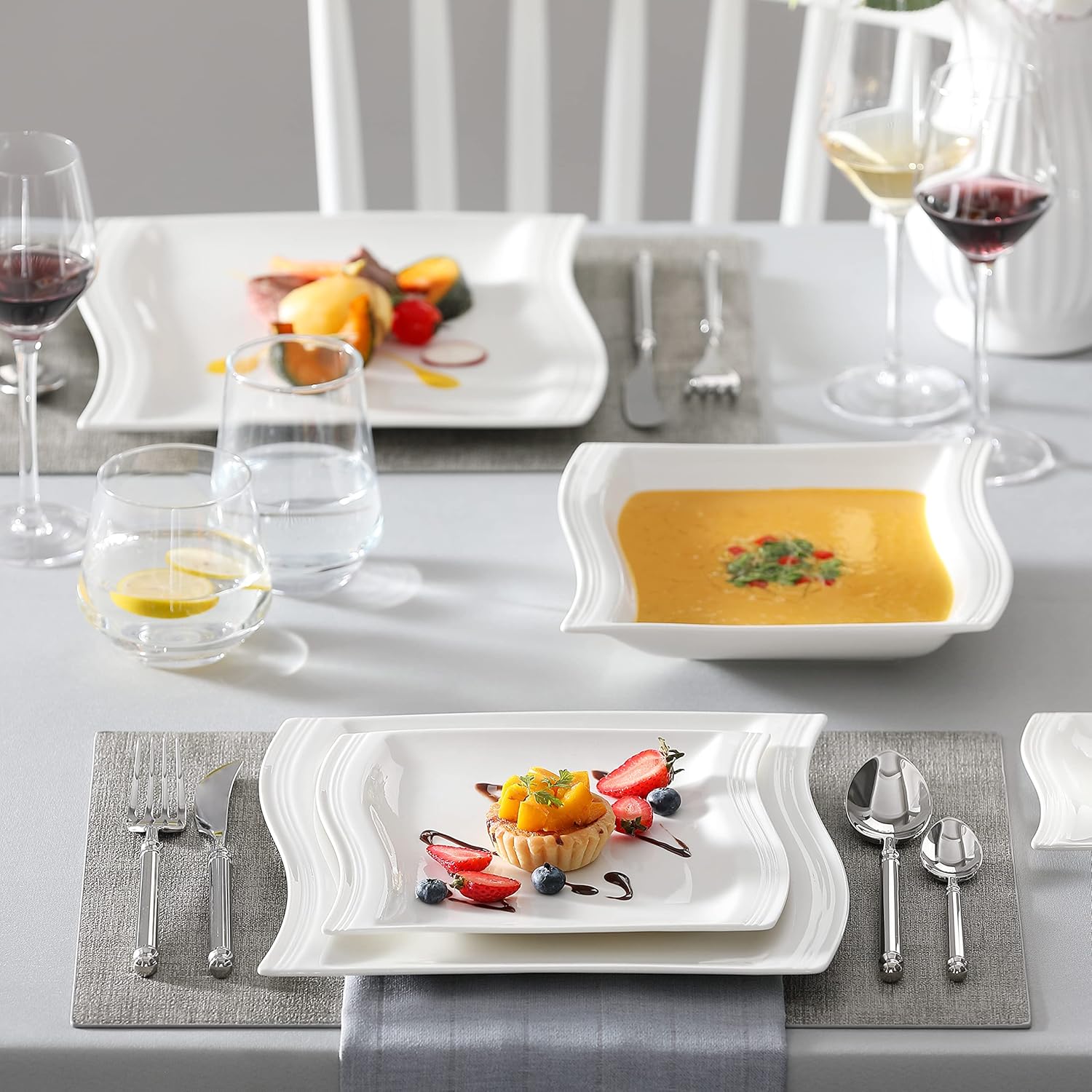 Thumbnail 4 de MALACASA Flora 30-Piece Dinnerware Set