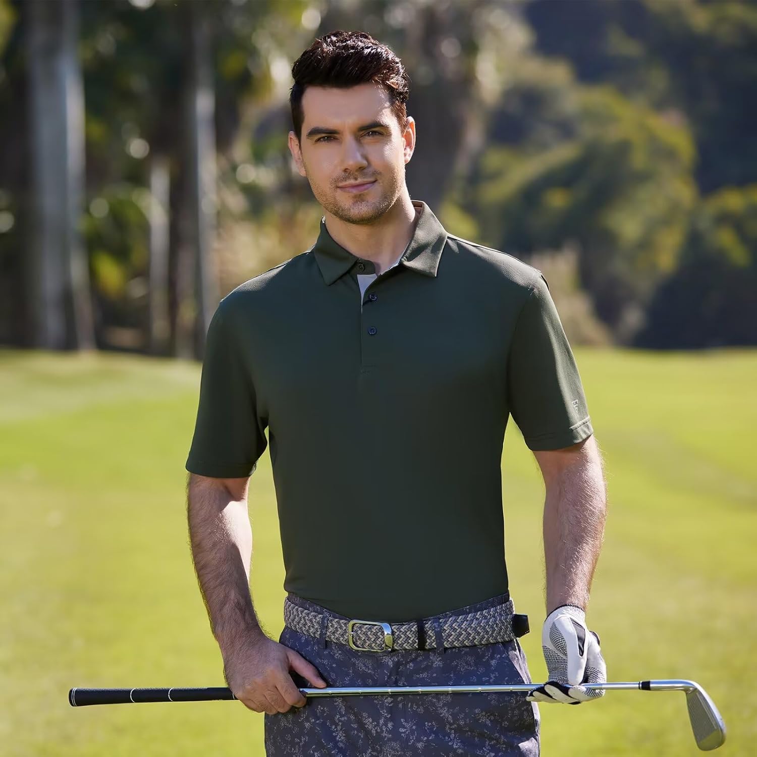 Thumbnail 2 de Mens Golf Shirt Short and Long Sleeve Moisture Wicking Dry Fit Performance Solid Polo