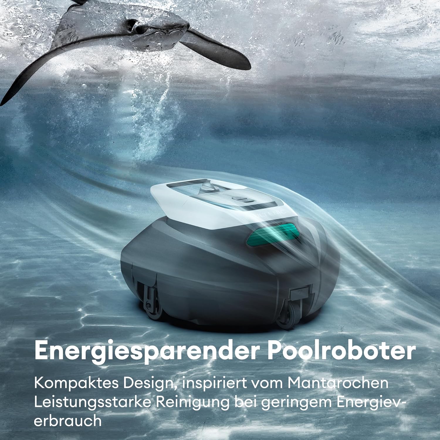 Detalle de Ultenic Pooleco 10s Poolroboter – Kabelloser Allround-Reiniger für bis zu 80 m²